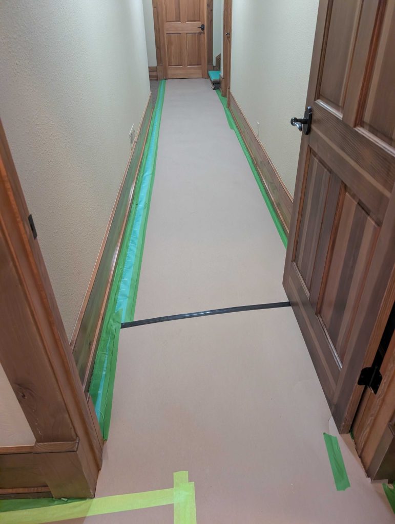 Floor protection during bathroom demolition