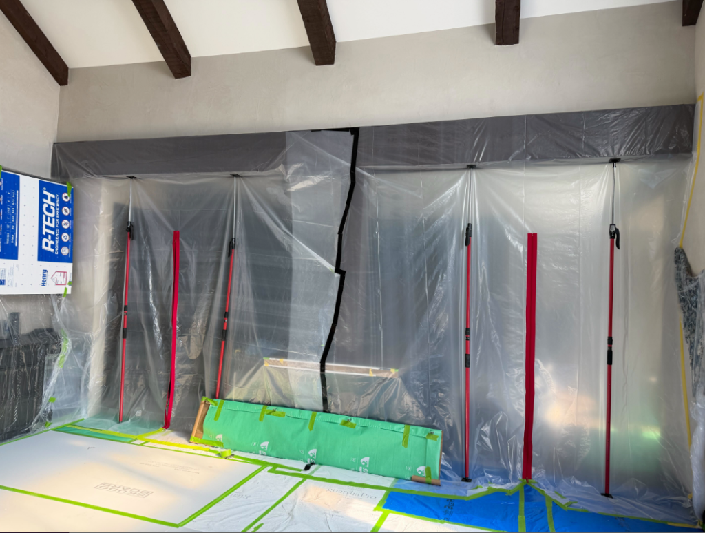 bathroom demolition and dust containment